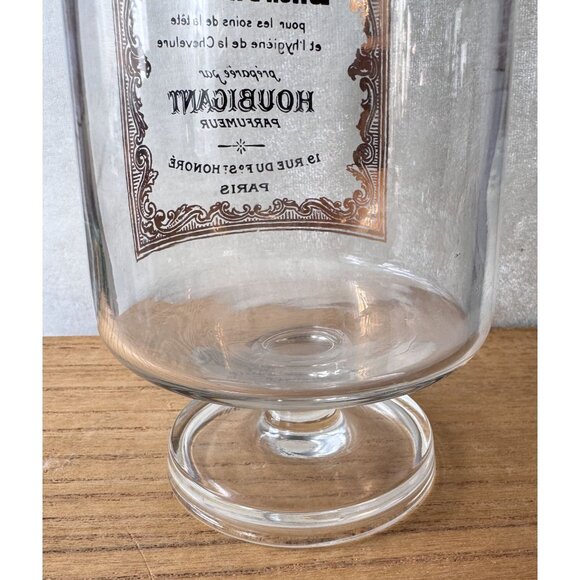 VTG Advertising Lotion D'Houbigant Stemmed Brandy Sniffer Glass Gold Accents - Picture 4 of 8